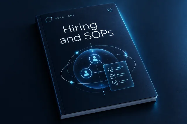 Hiring & SOPs playbook cover