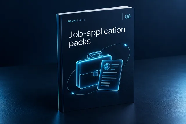 Job-application packs playbook cover