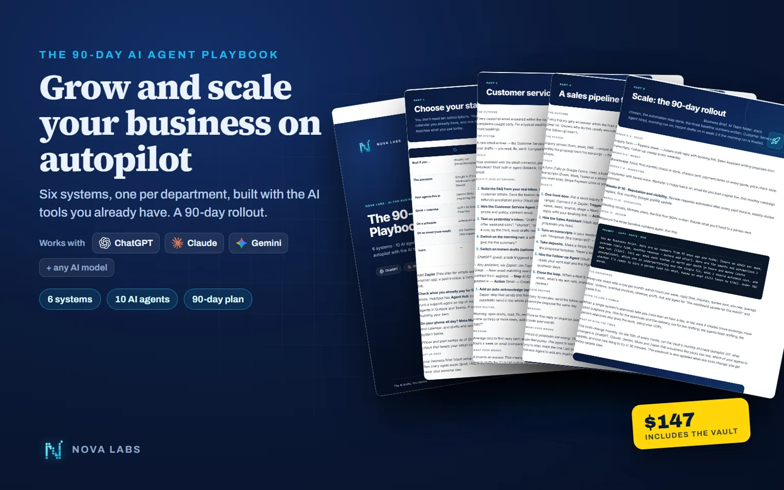 Preview of the 90-Day AI Agent Playbook pages