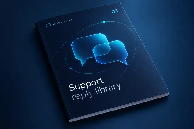 Customer-support reply libraries playbook cover
